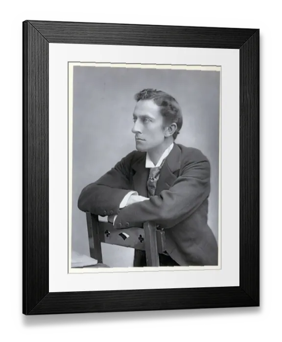 Framed Print : Johnston Forbes-Robertson Leans on Chair Framed Print : Johnston Forbes-Robertson Leans on Chair