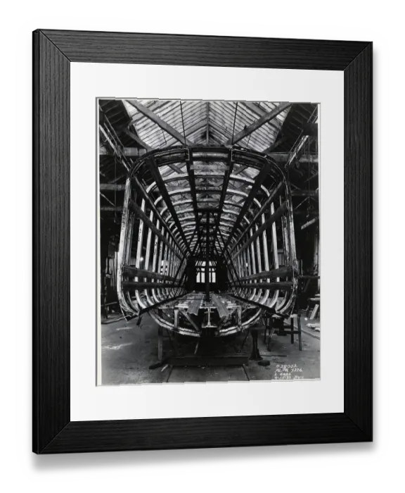 Framed Print : Frame of Railroad Car Under Construction Framed Print : Frame of Railroad Car Under Construction