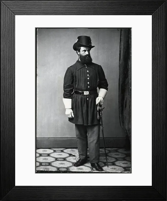Framed Print : C.G. Dyer Standing Full Length W / Sword Framed Print : C.G. Dyer Standing Full Length W / Sword