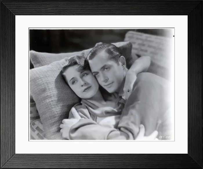 Framed Print : N. Shearer & R. Montgomery Embracing Framed Print : N. Shearer & R. Montgomery Embracing