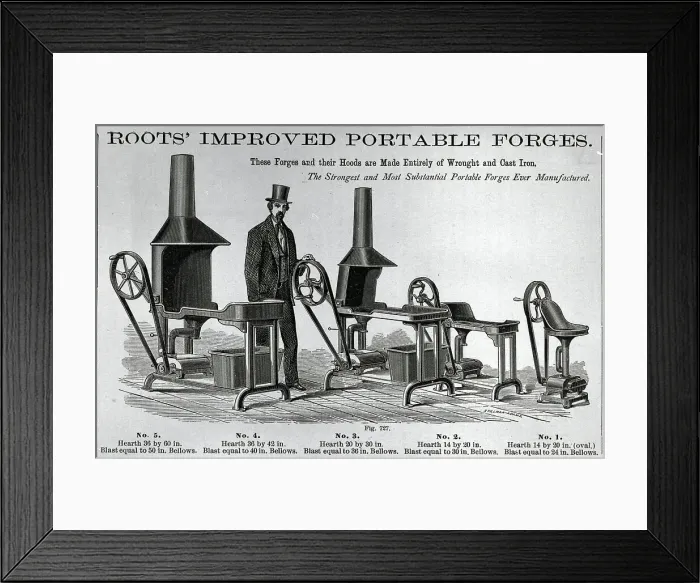 Framed Print : Advertisement For Portable Forges Framed Print : Advertisement For Portable Forges