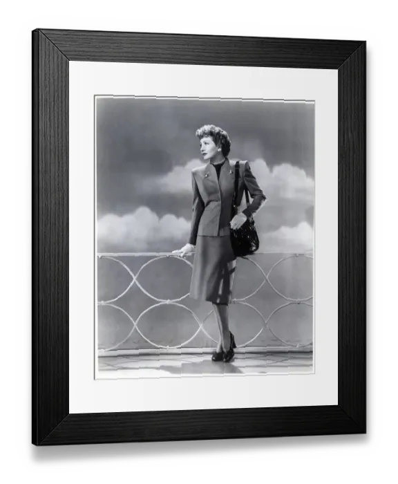 Framed Print : Claudette Colbert In A Full Length Pose
