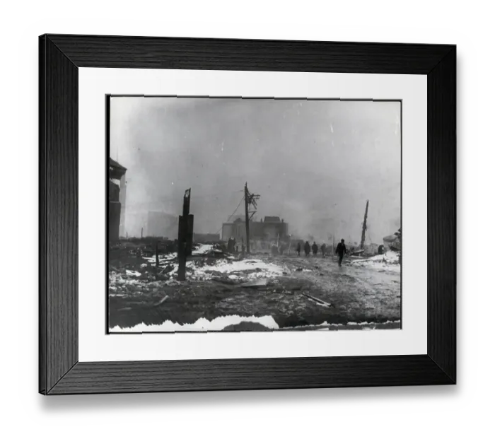 Framed Print : Fire Ruins; Buildings Turned Into Rubble Framed Print : Fire Ruins; Buildings Turned Into Rubble