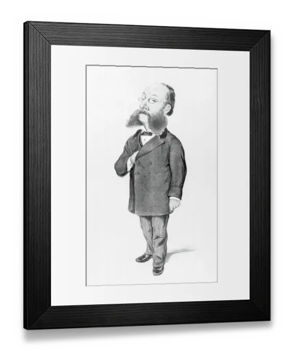 Framed Print : Baron Paul Julius Von Reuter; Caricature Framed Print : Baron Paul Julius Von Reuter; Caricature