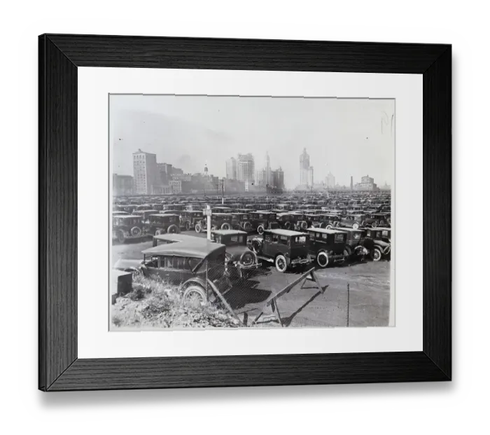 Framed Print : Crowded Parking Space In Chicago Framed Print : Crowded Parking Space In Chicago