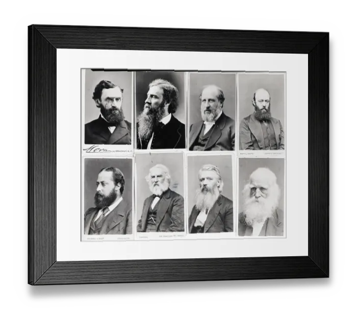 Framed Print : Headshot of Henry Wadsworth Longfellow