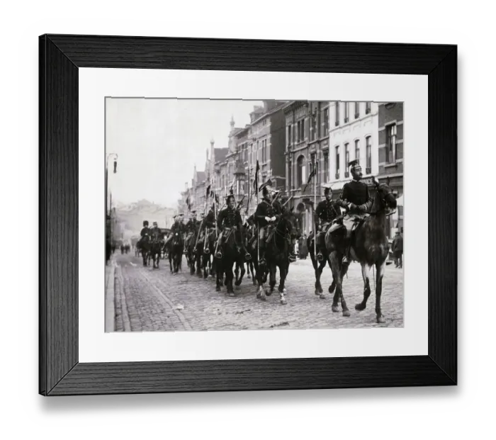 Framed Print : Belgian Lancers In Brussels Framed Print : Belgian Lancers In Brussels