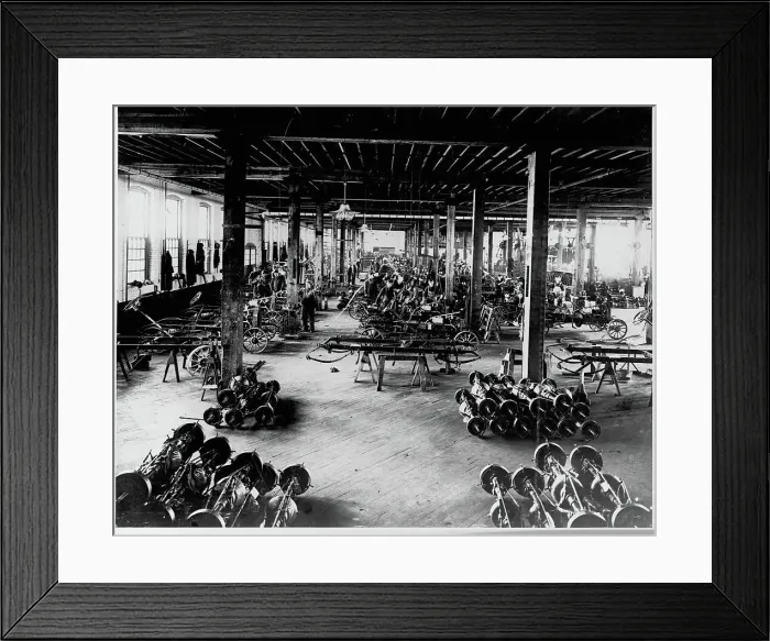 Framed Print : Early Automobile Assembly Factory Framed Print : Early Automobile Assembly Factory