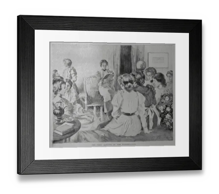Framed Print : First Meeting of the Reading Club Framed Print : First Meeting of the Reading Club