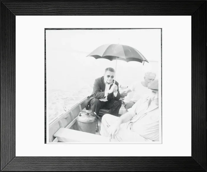 Framed Print : Walker Evans Holding Umbrella Framed Print : Walker Evans Holding Umbrella