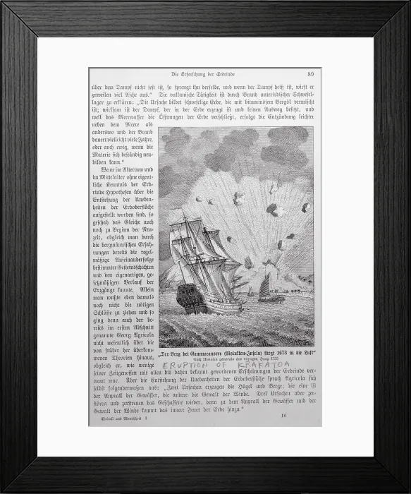 Framed Print : Volcano Erupting at Gammacamore Framed Print : Volcano Erupting at Gammacamore