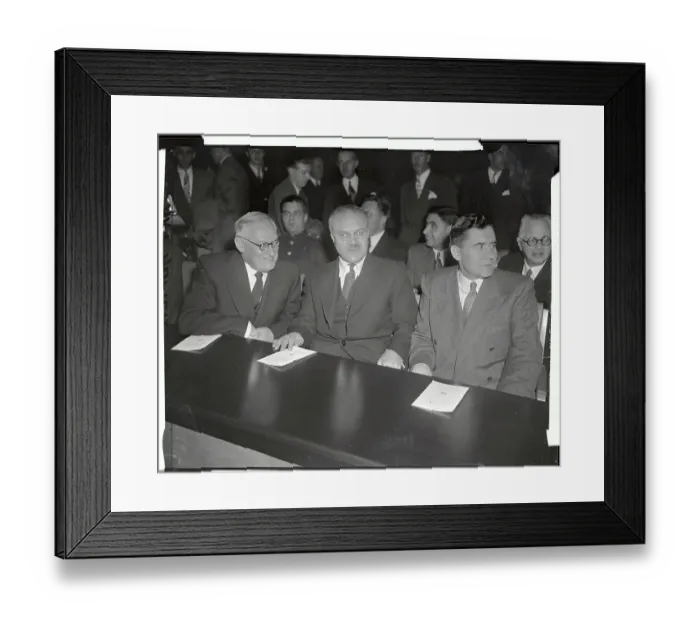 Framed Print : Russian Officials Sitting at Table Framed Print : Russian Officials Sitting at Table