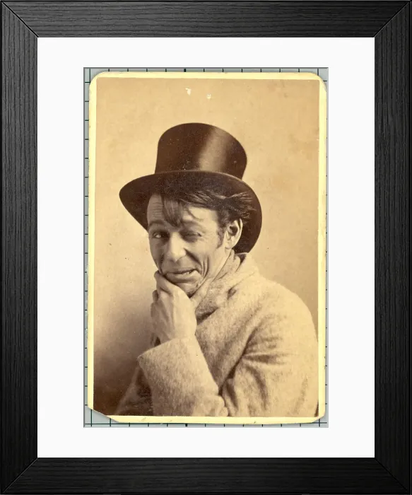 Framed Print : Actor in Top Hat Makes Disgusted Face Framed Print : Actor in Top Hat Makes Disgusted Face