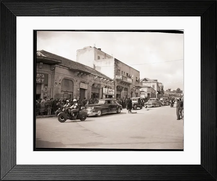 Framed Print : Chaim Weizman Motorcade Framed Print : Chaim Weizman Motorcade