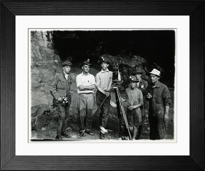 Framed Print : Men & Boys Posing W / Camera & Tripod Framed Print : Men & Boys Posing W / Camera & Tripod