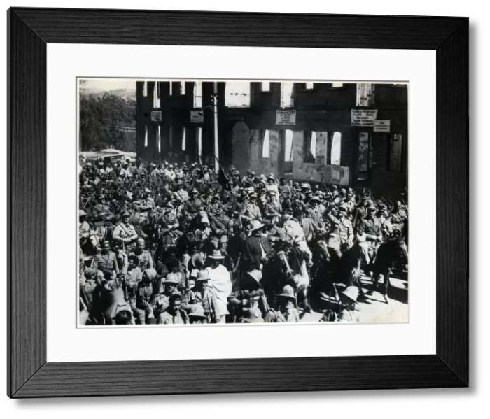 Framed Print : Italian Forces Enter Crowd Aaddis Ababa Framed Print : Italian Forces Enter Crowd Aaddis Ababa