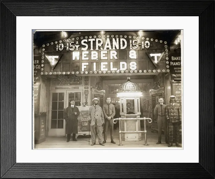 Framed Print : Theater With Weber & Fields On Marquee Framed Print : Theater With Weber & Fields On Marquee