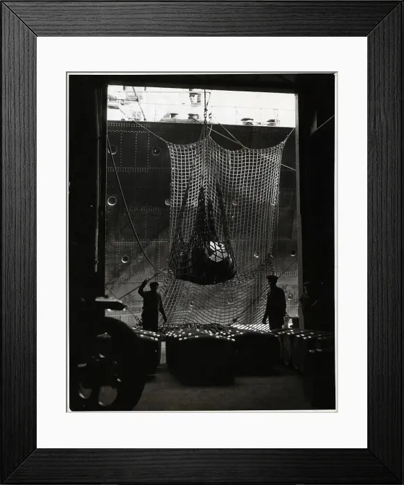 Framed Print : Barrels Being Lifted On To Ocean Liner Framed Print : Barrels Being Lifted On To Ocean Liner