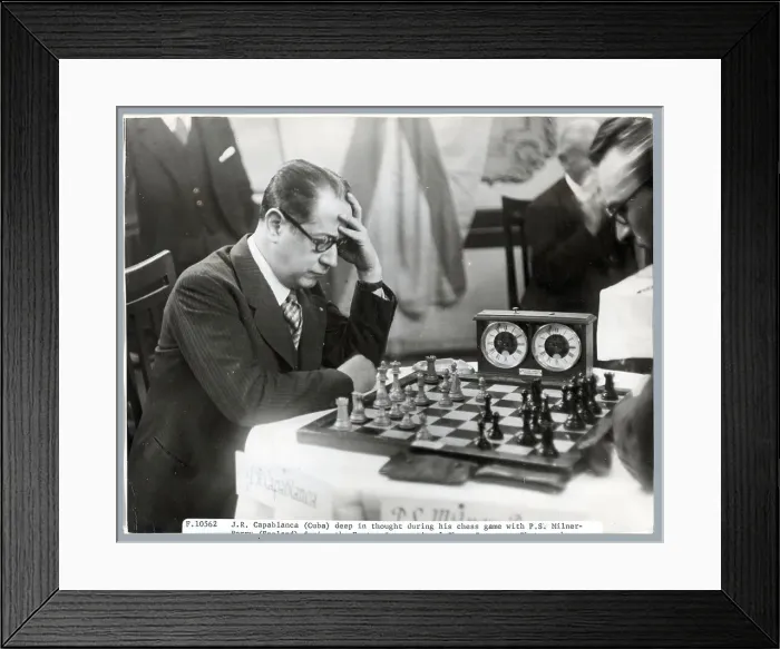 Framed Print : Player Deep In Thought @ Chess Match Framed Print : Player Deep In Thought @ Chess Match