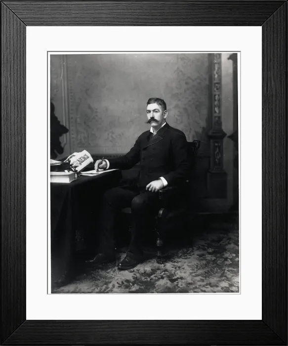 Framed Print : John Sullivan Seated @ Desk--Full Length Framed Print : John Sullivan Seated @ Desk--Full Length