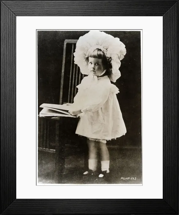Framed Print : Norma Shearer As A Young Girl In Bonnet Framed Print : Norma Shearer As A Young Girl In Bonnet