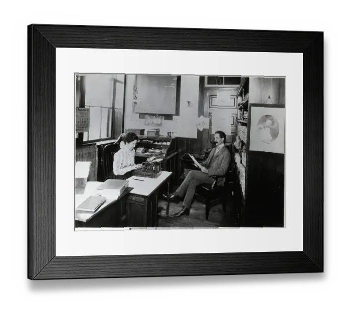Framed Print : Businessman Giving Secretary Dictation Framed Print : Businessman Giving Secretary Dictation