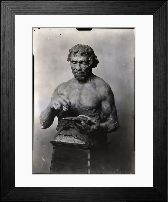 Framed Print : Sculpted Reconstruction Of Early Human Framed Print : Sculpted Reconstruction Of Early Human