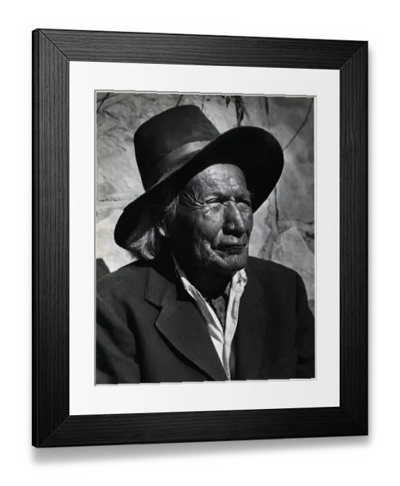 Framed Print : Portrait Of Elderly Native American Man Framed Print : Portrait Of Elderly Native American Man