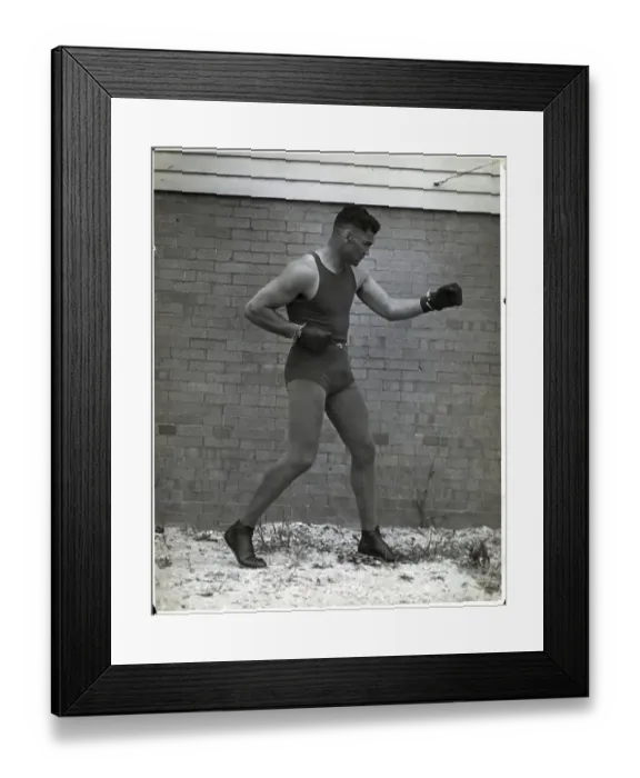 Framed Print : Jack Dempsey In Fighting Stance / Pose Framed Print : Jack Dempsey In Fighting Stance / Pose