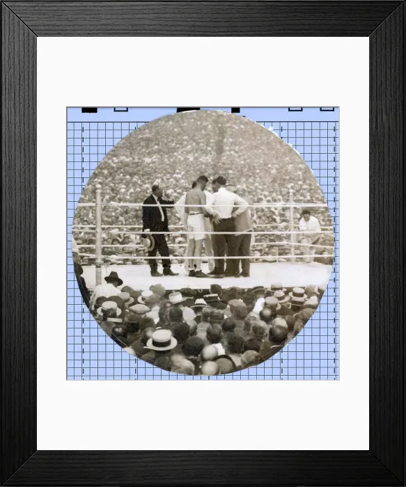 Framed Print : Boxers In Middle / Ring Before Fight;Demps