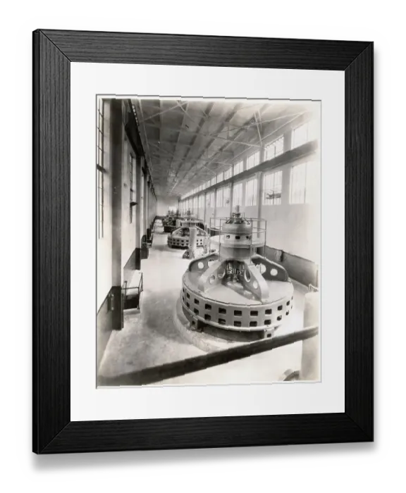 Framed Print : Interior Of Power Plant; Generators Framed Print : Interior Of Power Plant; Generators