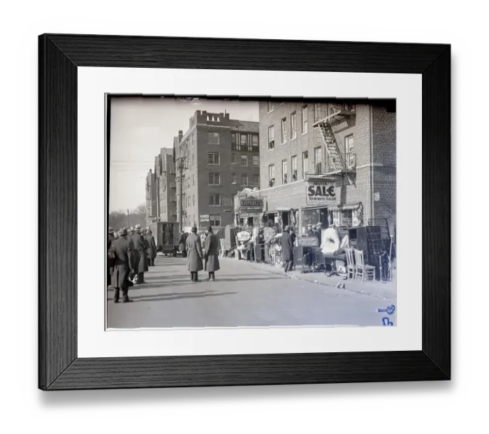 Framed Print : Furniture On Street In Front / Apartment Framed Print : Furniture On Street In Front / Apartment