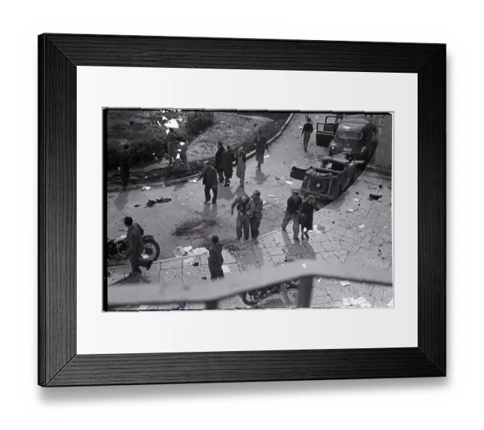 Framed Print : Aftermath Of Arab Bomb In Jerusalem Framed Print : Aftermath Of Arab Bomb In Jerusalem