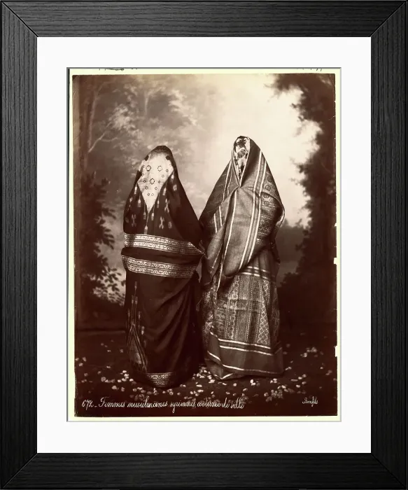 Framed Print : Syrian Women In Traditional Outfit Framed Print : Syrian Women In Traditional Outfit
