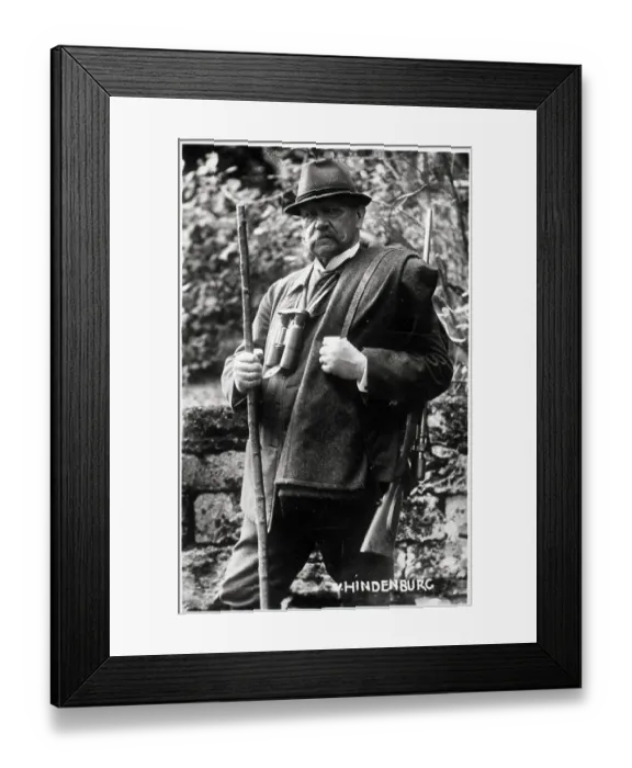 Framed Print : Pres. Hindenburg; Holding Cane; 3 / 4 Leng Framed Print : Pres. Hindenburg; Holding Cane; 3 / 4 Leng
