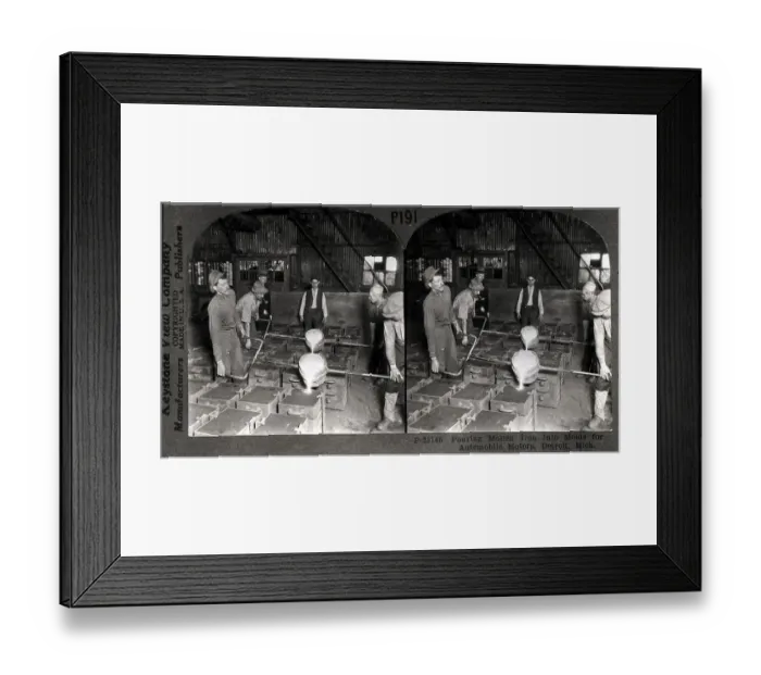 Framed Print : Factory Workers Pouring Molten Steel Framed Print : Factory Workers Pouring Molten Steel