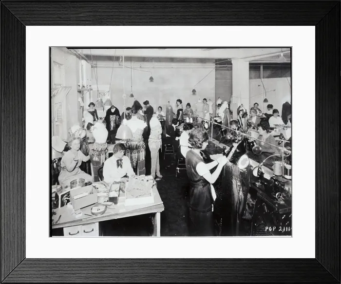 Framed Print : Dressmaking Establishment;Women Working Framed Print : Dressmaking Establishment;Women Working