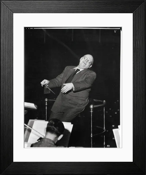 Framed Print : Joseph Krips In Expressive Pose Framed Print : Joseph Krips In Expressive Pose