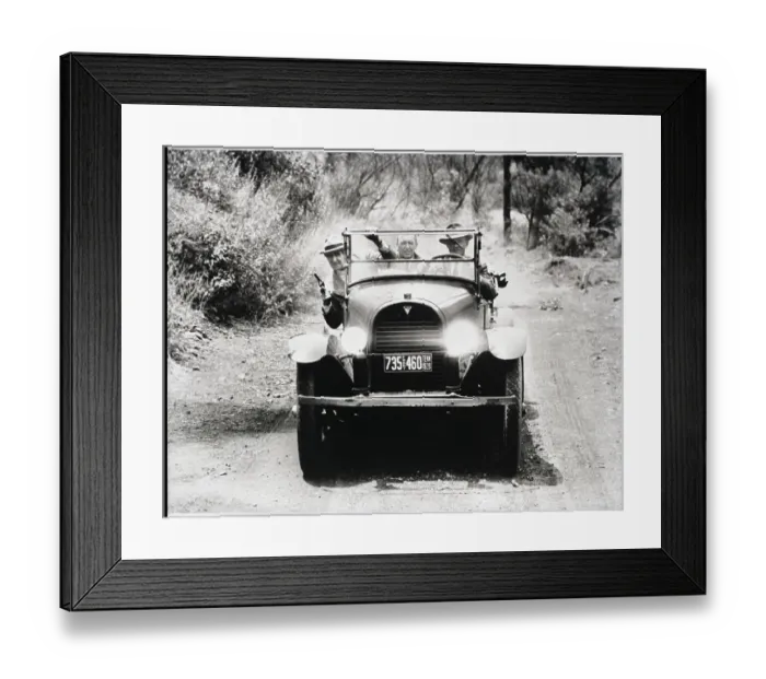 Framed Print : Three Men In Open Car;Guns Pulled;Movie Framed Print : Three Men In Open Car;Guns Pulled;Movie