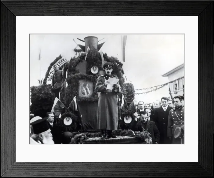 Framed Print : King Boris III Dedicates At Railway