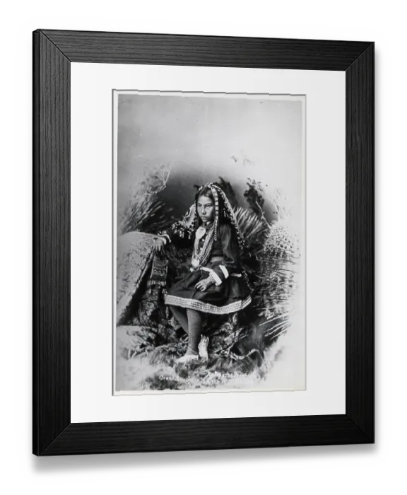 Framed Print : Apache Girl In Ornamented Costume Framed Print : Apache Girl In Ornamented Costume