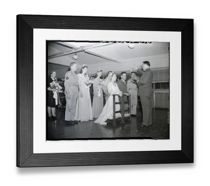 Framed Print : Soldier Getting Married In Service Club Framed Print : Soldier Getting Married In Service Club