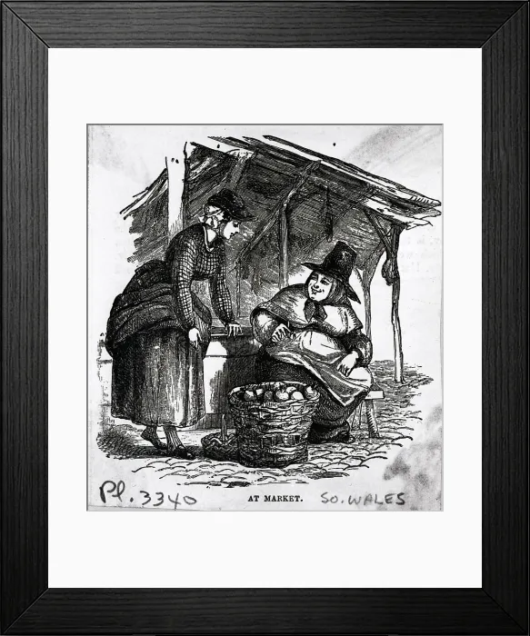Framed Print : Two Women In A Fruit Market Framed Print : Two Women In A Fruit Market