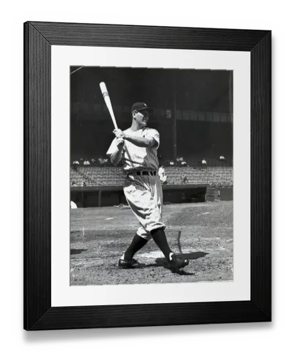 Framed Print : Lou Gehrig In Baseball Action; Fulllengt Framed Print : Lou Gehrig In Baseball Action; Fulllengt