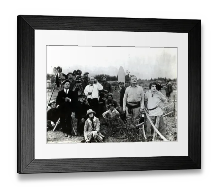 Framed Print : Director Observes View Thru Blue Glass Framed Print : Director Observes View Thru Blue Glass