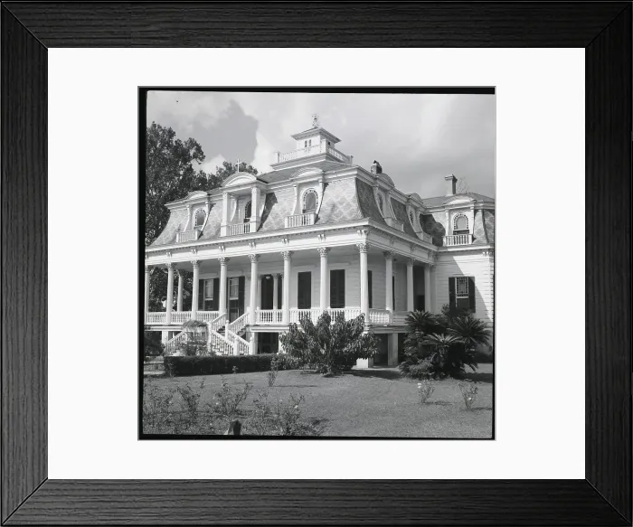 Framed Print : House In New Orleans, Porch, Mansard Win Framed Print : House In New Orleans, Porch, Mansard Win