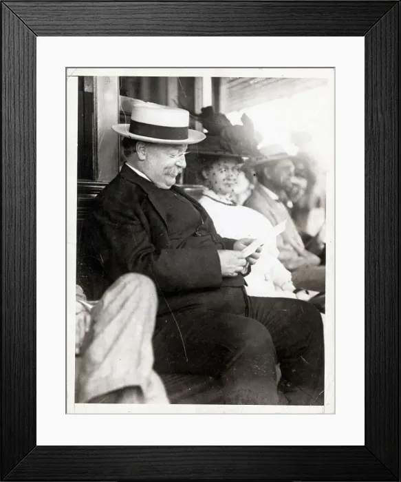Framed Print : Pres. Taft Reads Letter Side View