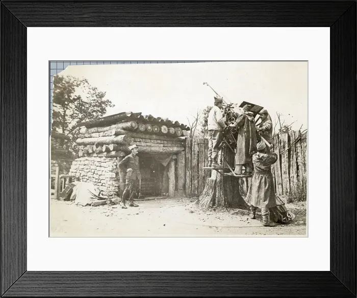 Framed Print : Wwi Anti-Aircraft Gun Behind Lines Framed Print : Wwi Anti-Aircraft Gun Behind Lines