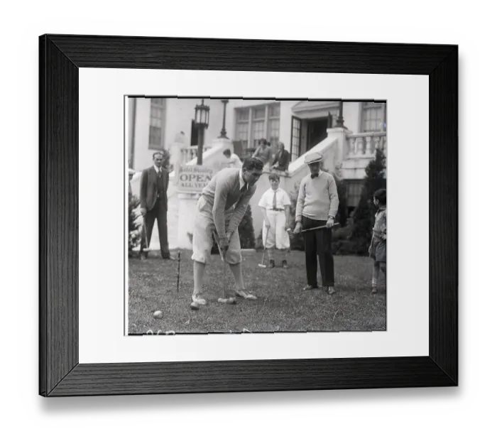 Framed Print : Max Schmeling Plays Croquet With Max Mac Framed Print : Max Schmeling Plays Croquet With Max Mac