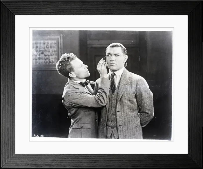 Framed Print : Jack Dempsey Making Up For Movie